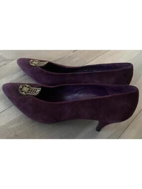 Martinez Valero Purple Suede Womens Shoe Size 8 N Heels Pumps